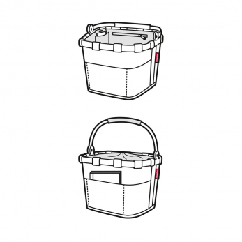 Корзина для велосипеда Bikebasket Plus, Fifties black