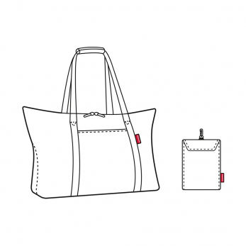 Сумка складная Mini Maxi Travelbag, Stonegrey dots