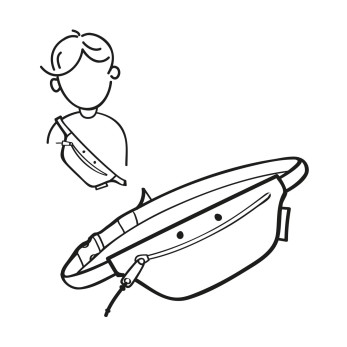 Сумка детская на пояс Beltbag, Cactus blue