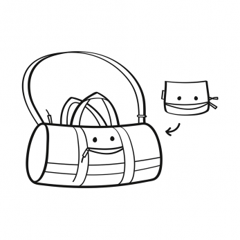 Сумка детская складная Dufflebag Dats and dogs, Mint
