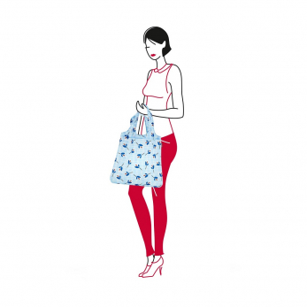 Сумка складная Mini Maxi Shopper Leaves Blue