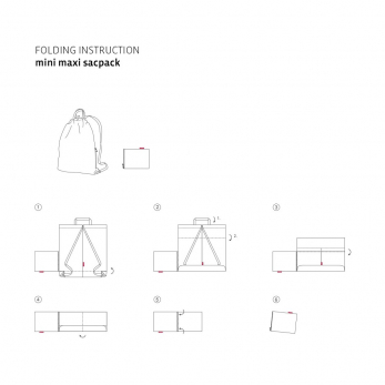 Рюкзак складной Mini Maxi Sacpack Leaves Blue