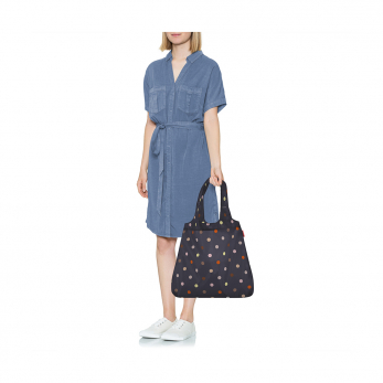 Сумка складная Mini Maxi Shopper Dots Black