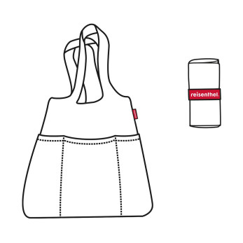 Сумка складная Mini Maxi Shopper Plus Bicolor, бирюзовая